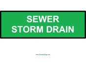 Digging Sign Sewer Storm Drain