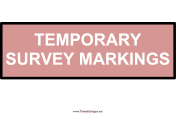 Digging Sign Survey Markings