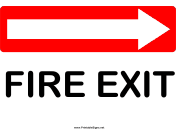 Directions Fire Exit Right