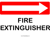 Directions Fire Extinguisher Right