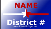 District Sign Palm Cards