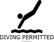 Diving Permitted with caption