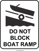 Do Not Block Boat Ramp