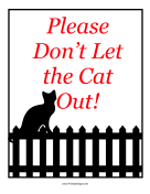 Don't Let Cat Out