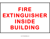Fire Extinguisher Inside Building