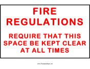 Fire Regulations