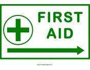 First Aid Arrow Cross Right