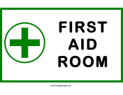 First Aid Room Cross