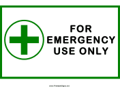 For Emergency Use Only Cross