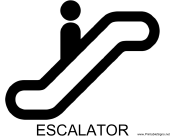 Escalator with caption