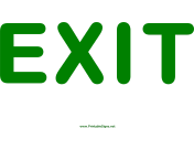 Exit Green on White