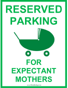 Expectant Mother Reserved Parking