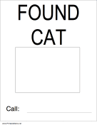 Found Cat with Picture