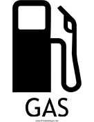 Gas with caption