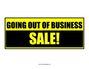 Going Out of Business Sale