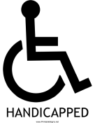 Handicapped with caption