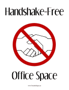 Handshake-Free Office Sign