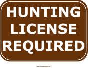 Hunting License Required
