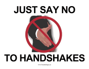 Just Say No Handshake Sign