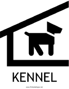 Kennel with caption
