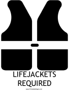 Lifejackets Required with caption