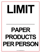 Limit Paper Products