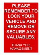Secure Your Vehicle