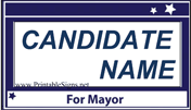 Mayor Campaign Sign Palm Cards