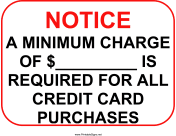Minimum Charge
