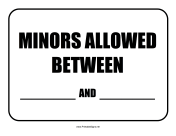 Minors Allowed