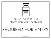 Negative Covid Test Required