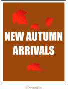 New Autumn Arrivals