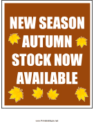 Autumn Stock Now Available