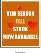 New Season Fall Stock