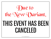 New Variant Event Canceled