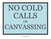 No Cold Calls