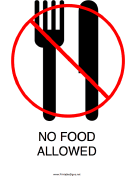 No Food Allowed