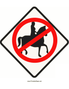 No Horseback Riding