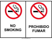 No Smoking Bilingual