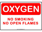 No Smoking Oxygen Alert