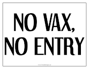 No Vax No Entry