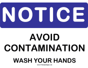 Notice Avoid Contamination