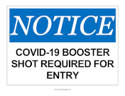 Notice Booster Shot Required