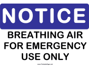 Notice Breathing Air