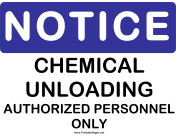 Notice Chemical Unloading