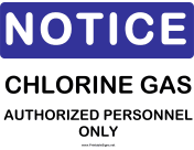 Notice Chlorine Gas