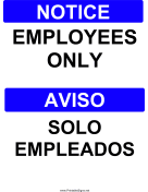 Employees Only Bilingual