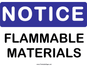 Notice Flammable