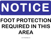 Notice Foot Protection
