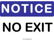 Notice No Exit